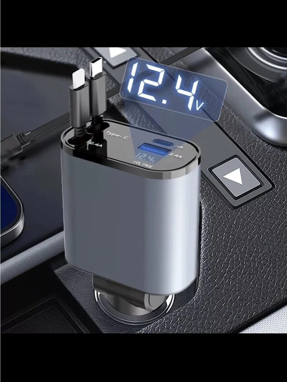 SUPER FAST CHARGE 4-in-1 Car Charger - Silver